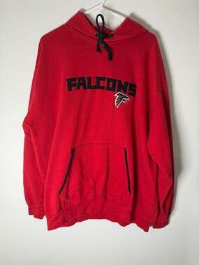 Atlanta Falcons Red Pullover Hoodie SizFleece Sweatshirt NFL Team Apparel